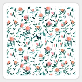 Rose garden impression - watercolor roses Sticker